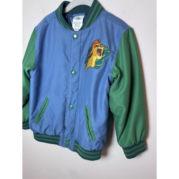 Disney The Lion King Simba Varsity Jacket Boys Size 4 Blue Green - Picture 3 of 8